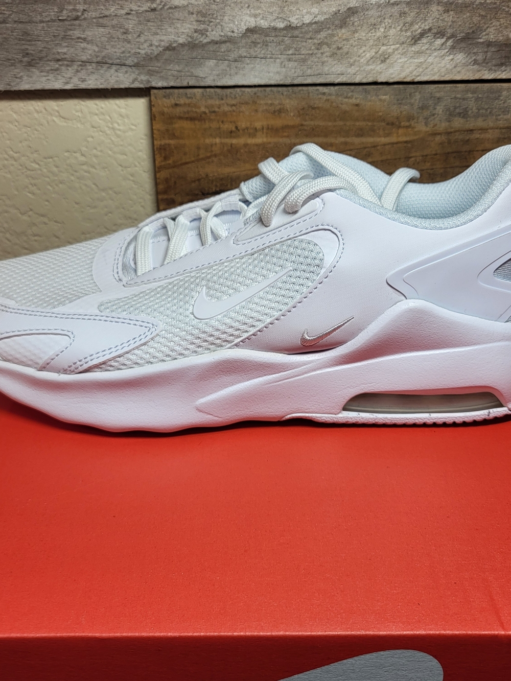 *NEW* Nike Air Max Bolt Triple White Women's Running Shoes Sneakers Size 8
